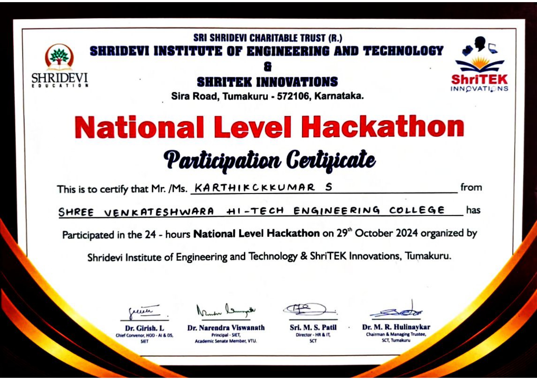 National Level Hackathon